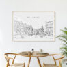 Framed Brussels Belgium Wall Art for Kitchen