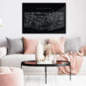 Framed Stockholm Wall Art for Living Room - Dark