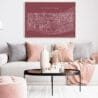 Framed Stockholm Wall Art for Living Room - Mauve
