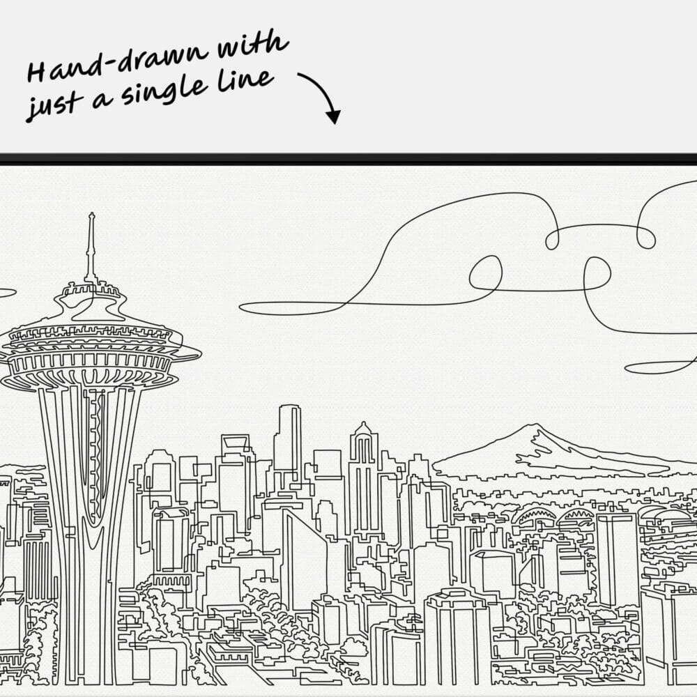 Seattle Skyline One Line Art Seattle Skyline One Line Art