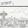 Seattle Skyline One Line Art