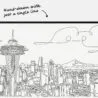 Seattle Skyline One Line Art