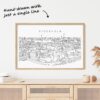 Stockholm Skyline one line drawing