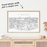 Stockholm Skyline one line drawing