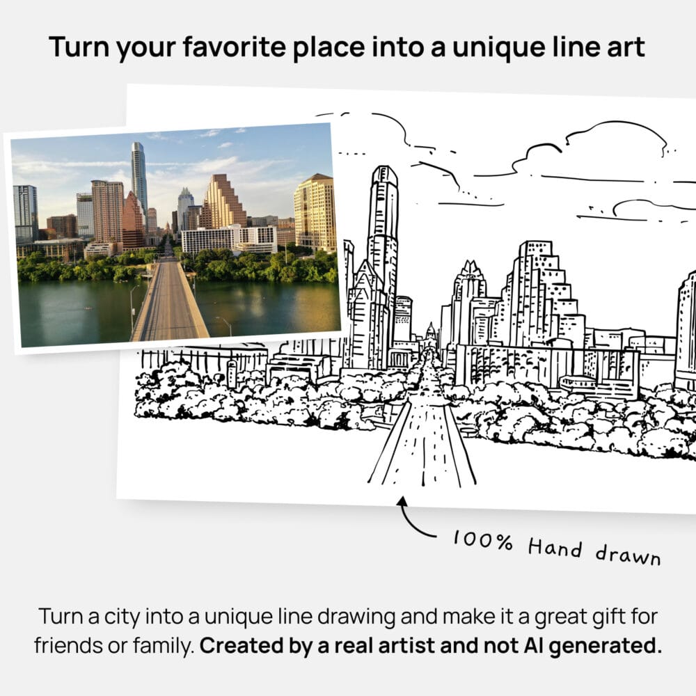 Custom City Art - Photo to line art Custom City Art - Photo to line art