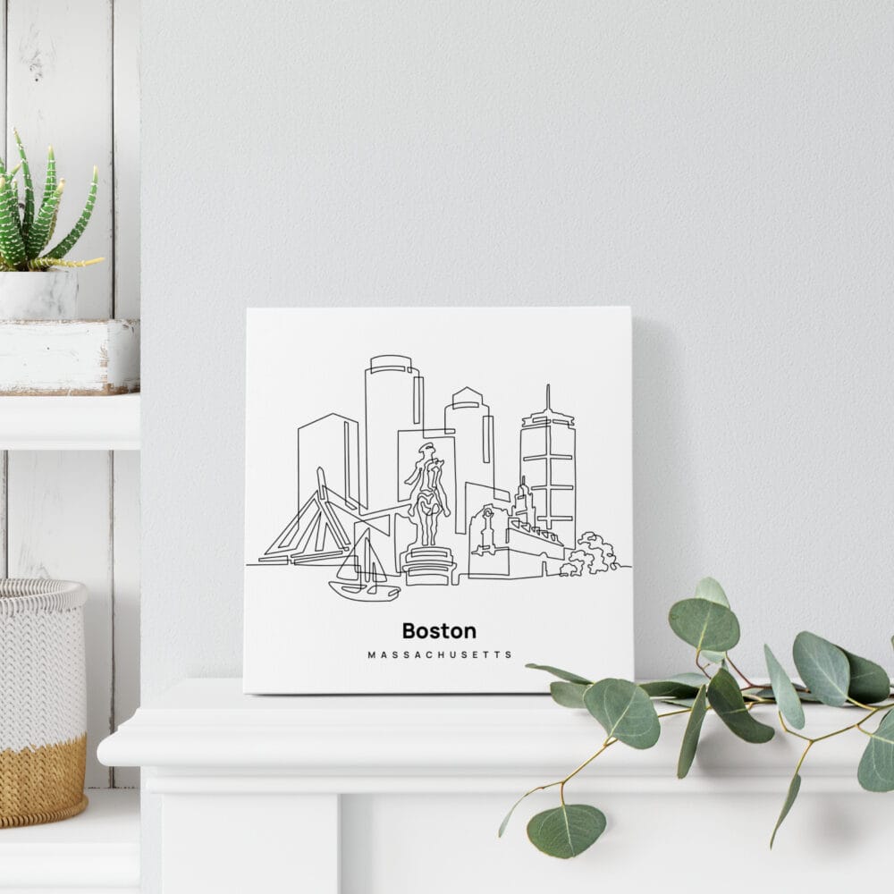 Mini Boston Canvas Print - On Shelf Mini Boston Canvas Print - On Shelf