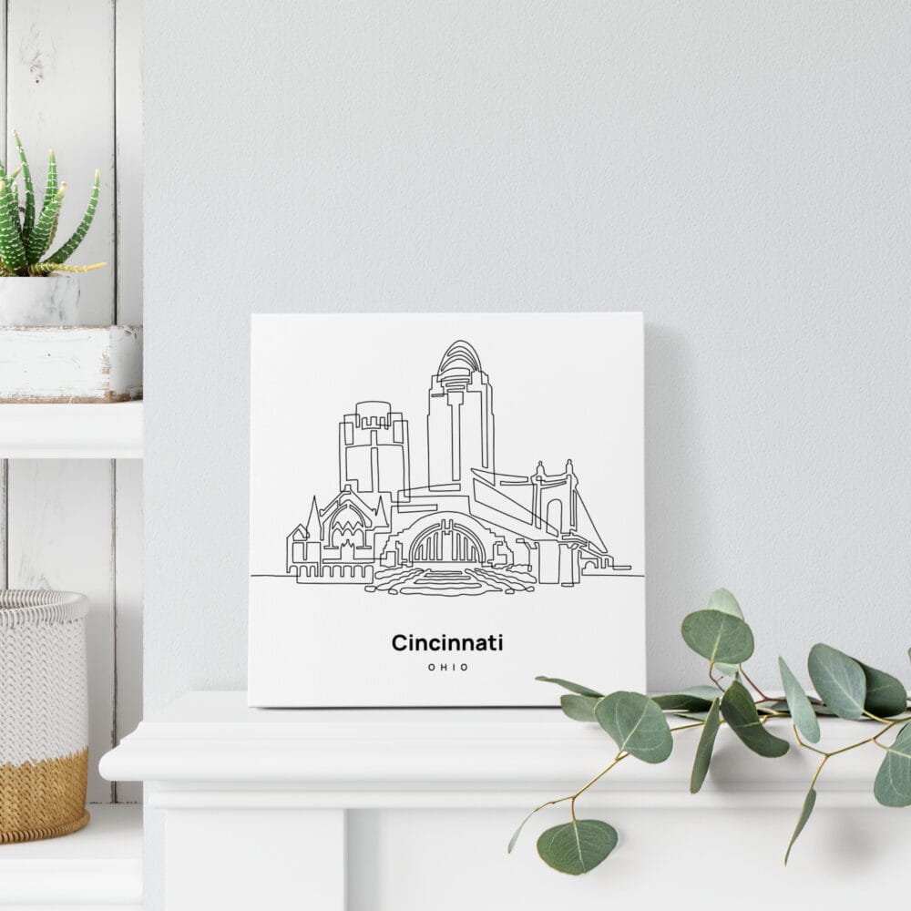 Mini Cincinnati Canvas Print - On Shelf Mini Cincinnati Canvas Print - On Shelf