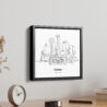 Mini Dallas Canvas Print - Side View