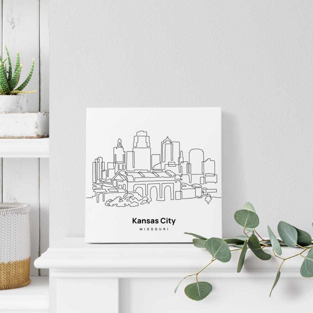 Mini Kansas City Canvas Print - On Shelf Mini Kansas City Canvas Print - On Shelf