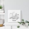 Mini Milwaukee Canvas Print - On Shelf