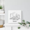 Mini Milwaukee Canvas Print - On Shelf