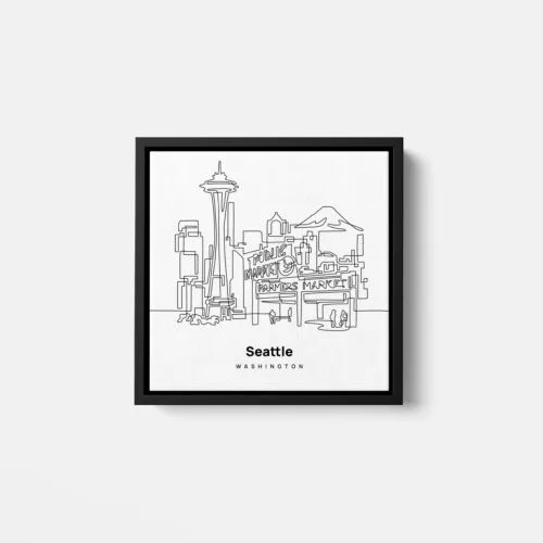 Mini Seattle Canvas Print - Main