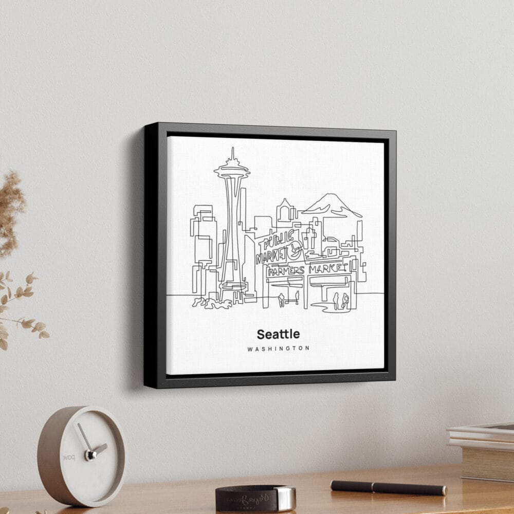Mini Seattle Canvas Print - Side View Mini Seattle Canvas Print - Side View