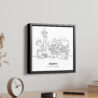 Mini Seattle Canvas Print - Side View