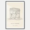 Arc De Triomphe Landmark Art Print - Main - Black Frame