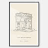 Arc De Triomphe Landmark Art Print - Main - Black Frame