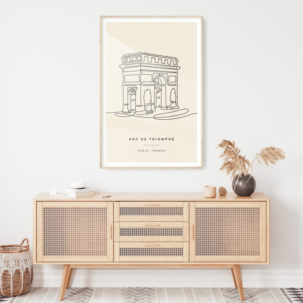 Arc De Triomphe Landmark Art Print - Shelf Arc De Triomphe Landmark Art Print - Shelf
