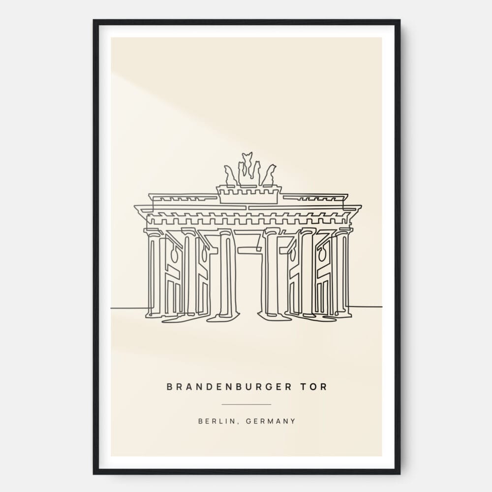 Berlin Brandenburger Tor Art Print - Main - Black Frame