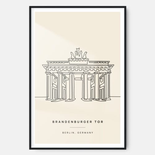 Berlin Brandenburger Tor Art Print - Main - Black Frame