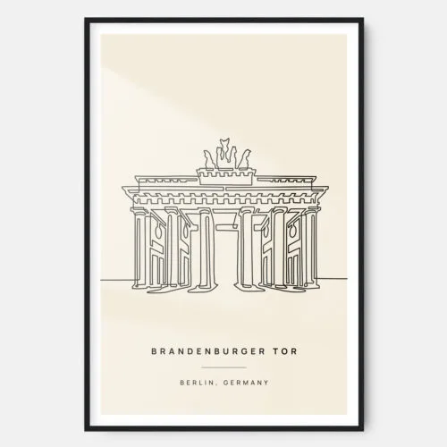 Berlin Brandenburger Tor Art Print - Main - Black Frame