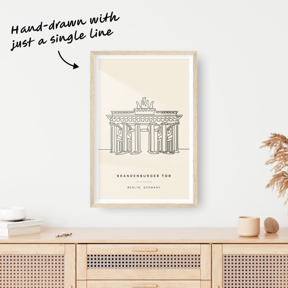 Brandenburger Tor Landmark One Line Drawing Brandenburger Tor Landmark One Line Drawing