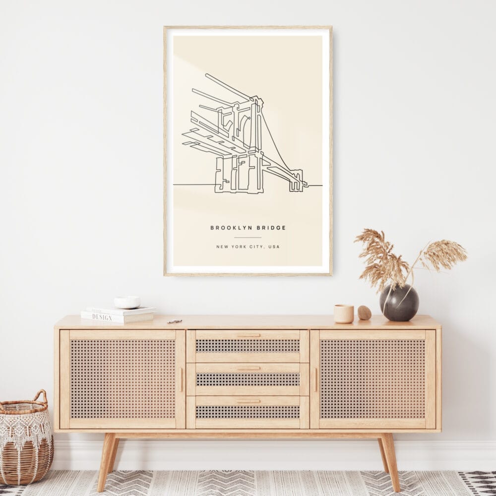 Brooklyn Bridge Landmark Art Print - Shelf Brooklyn Bridge Landmark Art Print - Shelf