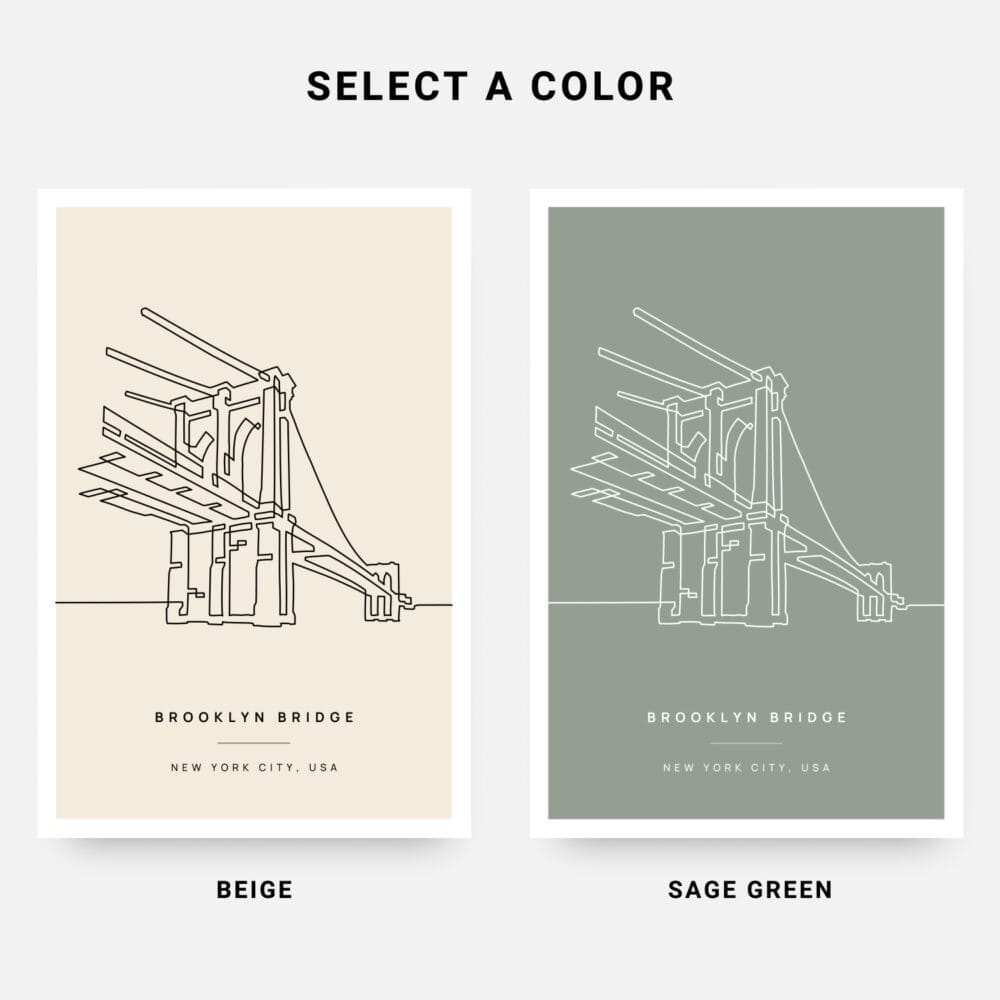 Brooklyn Bridge Landmark - Color Selection Brooklyn Bridge Landmark - Color Selection