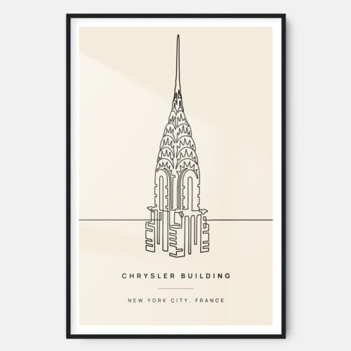 Chrysler Building Landmark Art Print - Main - Black Frame