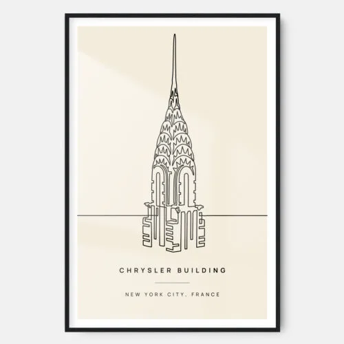 Chrysler Building Landmark Art Print - Main - Black Frame