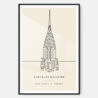 Chrysler Building Landmark Art Print - Main - Black Frame