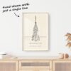 Chrysler Building Landmark One Line Drawing