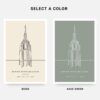 Empire State Building Landmark Art Print - Colors