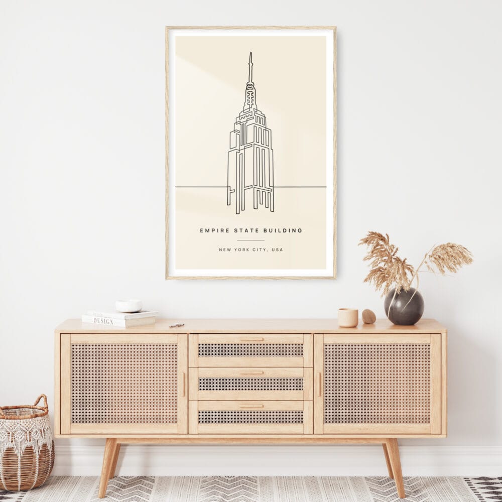 Empire State Building Landmark Art Print - Shelf Empire State Building Landmark Art Print - Shelf