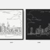 Framed Chicago Canvas Wall Art - Pano - Color Selection