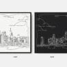Framed Chicago Canvas Wall Art - Pano - Color Selection