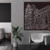 Framed Chicago Theater Canvas Print - Lounge Chair