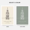 London Big Ben Clock Tower Art Print - Colors