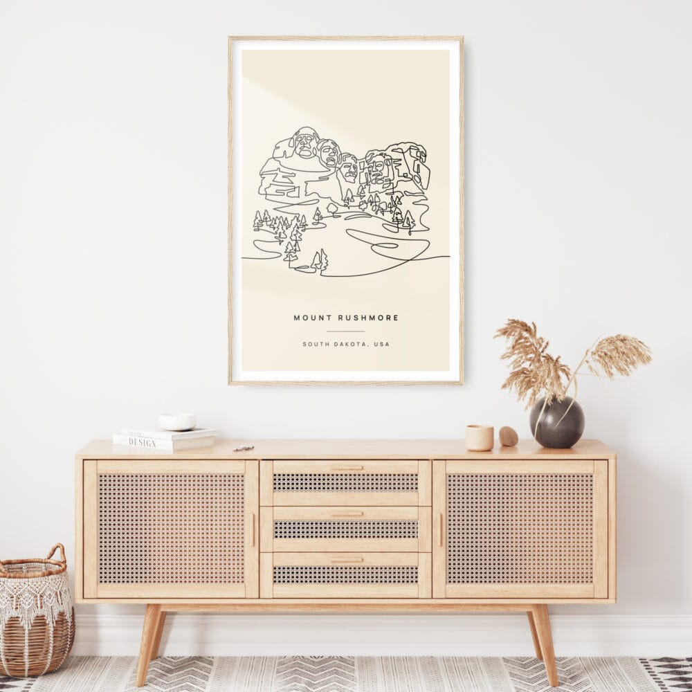 Mount Rushmore Landmark Art Print - Shelf Mount Rushmore Landmark Art Print - Shelf