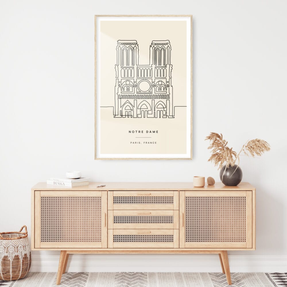 Notre Dame Landmark Art Print - Shelf Notre Dame Landmark Art Print - Shelf