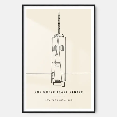 One World Trade Center Art Print - Main - Black Frame