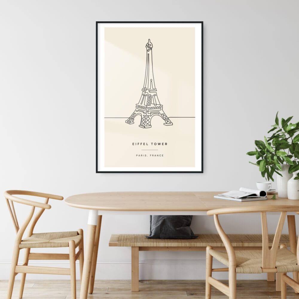 Paris Eiffel Tower Landmark Art Print - Kitchen Wall Art Paris Eiffel Tower Landmark Art Print - Kitchen Wall Art