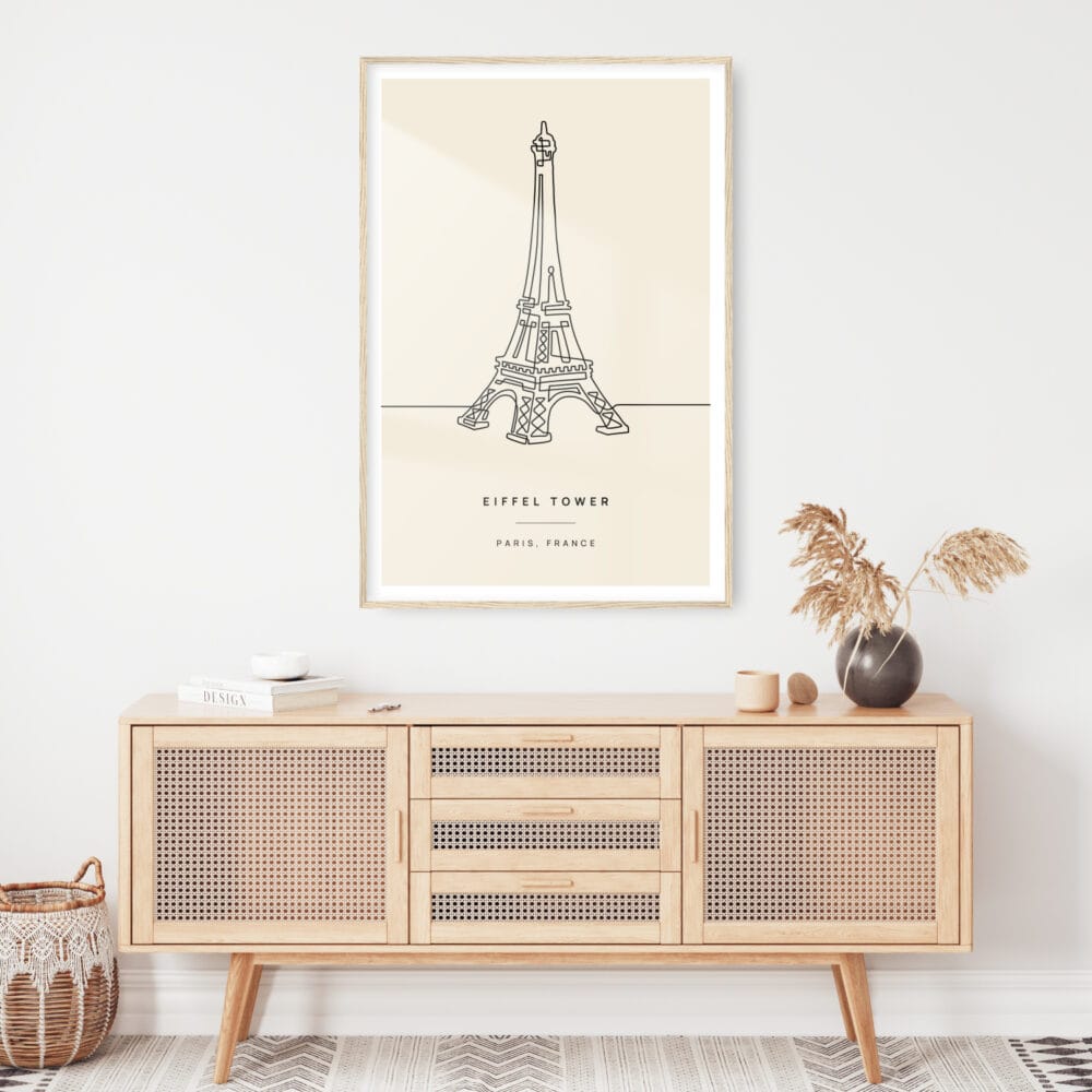 Paris Eiffel Tower Landmark Art Print - Shelf Paris Eiffel Tower Landmark Art Print - Shelf