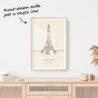 Paris Eiffel Tower Landmark One Line Drawing