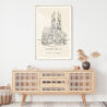 Sagrada Família Landmark Art Print - Shelf