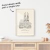 Sagrada Família Landmark One Line Drawing