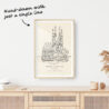 Sagrada Família Landmark One Line Drawing