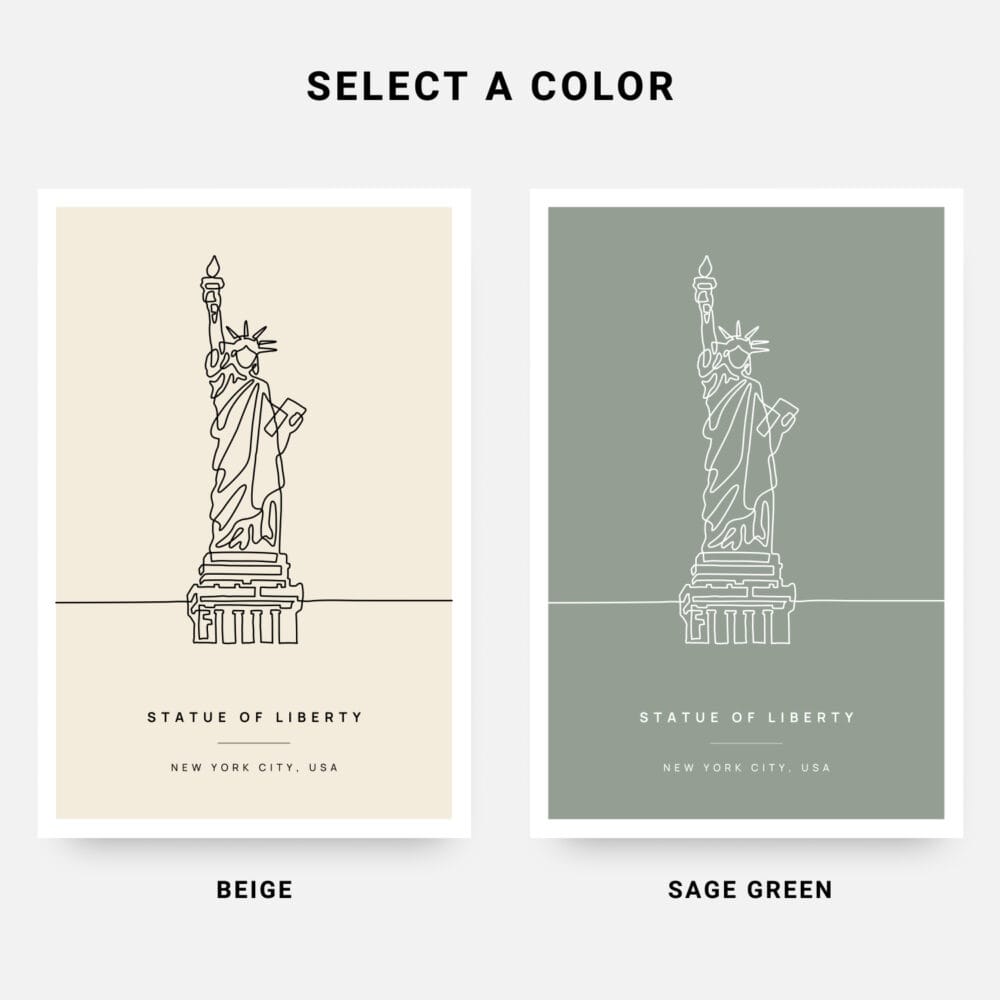 Statue of Liberty Landmark Art Print - Colors Statue of Liberty Landmark Art Print - Colors