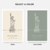 Statue of Liberty Landmark Art Print - Colors