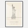 Statue of Liberty Landmark Art Print - Main - Black Frame