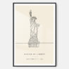 Statue of Liberty Landmark Art Print - Main - Black Frame